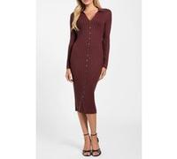 GUESS Ls Vn Rib Miranda Sw Pure Choco Taille: L | Robes longues Outlet | Femme
