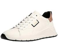 Guess Lucca, Baskets pour Homme, White Beige, 45 EU
