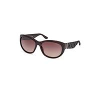 Guess - Lunettes de soleil ovales - Femme - Accessoires - Brun - Taille: 60 MM
