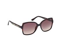 Guess Lunettes de soleil 00100 Femme Carrées Havane foncé 52F Verres marron dégradé Calibre 55