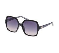 Guess Lunettes de soleil GU7921-H Noir brillant, verres dégradés fumés, Taille 57