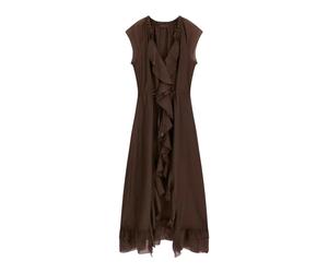 Guess - Maelys Ruffled Lo - Femme - Robes - Brun - Taille: 38 FR