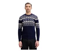 Guess - Maille col rond - Homme - Pulls - Bleu - Taille: 2XL