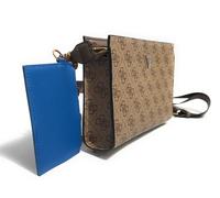 Sac bandoulière avec fermeture éclair Guess Milano Beige TU