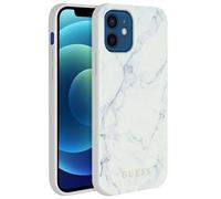 Guess Marble Cover Étui pour téléphone portable pour Apple iPhone 12 / 12 Pro - Blanc