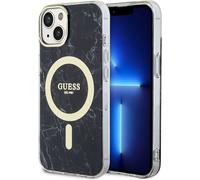 Guess Marble MagSafe - Étui pour iPhone 14 Plus (Noir)