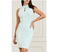 GUESS Marciano By Aretha Ribbed Swtr D Bacalar Blue Taille: L | Robes Mini Outlet | Femme | Bleu