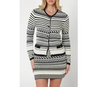 GUESS Marciano By Arianna Stitched Car Eggshell And Black Taille: L | Cardigans Outlet | Femme | Blanche