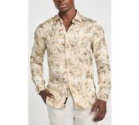 GUESS Marciano By Benny New Collar Pau Ecru Sand Foliage Pr Taille: 44 | Casual chemises Outlet | Homme | Marron