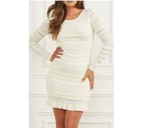 GUESS Marciano By Beth Sweater Dress Pale Pearl Taille: 42 | Robes Mini Outlet | Femme | Blanche