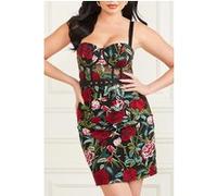 GUESS Marciano By Floral Corset Dress Black Multi Taille: 42 | Robes Mini Outlet | Femme | Le Noir