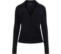GUESS Marciano By Ilary Wrap Ls Top Jet Black Taille: S | Manches longues Outlet | Femme | Le Noir
