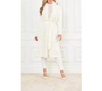 GUESS Marciano By Paula Faux Fur Long Cardi Pale Pearl Taille: XS | Manteaux en fausse fourrure Outlet | Femme | Blanche