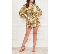 GUESS Marciano By Vivienne Printed Rom Golden Wing Romper Pr Taille: 44 | Playsuits Outlet | Femme | Jaune