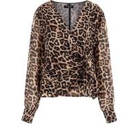 GUESS Maria Ls Wrap Top Glam Leopard Taille: 44 | Manches longues Outlet | Femme