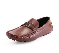 GUESS Men's ASKERS Loafer, Cognac, 9