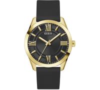 Guess Men's Elliot Analogue Quartz Watch Noir/Or Taille unique Male