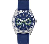 Guess Men's Letterman Analogue Quartz Watch Bleu/Argenté Taille unique Male