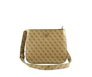 GUESS Meridian Latte Logo Pochette zippée beige avec motif