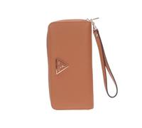 GUESS Meridian SLG Large Zip Around Wallet Cognac