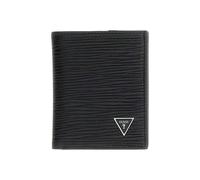 GUESS Milano Portefeuille pour homme avec porte-monnaie, noir, simili cuir, 8 x 10 x 2 cm, RFID Safe, Casual