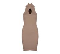 Guess - Mini-robe moulante à texture côtelée et col roulé - Femme - Robes - Brun - Taille: 44 FR