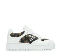 Guess Baskets FLPMI2 FAL12 MIRAM2 WHIBR en cuir à lacets Femme Blanc Taille 37 EU