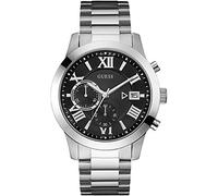 Guess Montre Homme Atlas W0668G3 Noir/Argent, affichage analogique