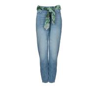 Guess - Mom Fit Jeans Taille Haute avec Ceinture Écharpe - Femme - Jeans - Bleu - Taille: W25