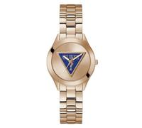 GUESS Montre GW0675L3 Tri Plaque 34 mm pour femme - bleu marine / or rose, analogique, 1 ATM