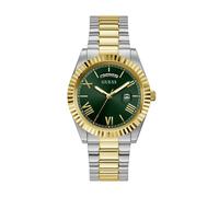 GUESS Montre à affichage analogique 'CONNOISSEUR' or / sapin / argent, Taille One Size