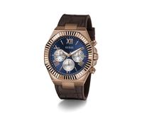 GUESS Montre à affichage analogique 'EQUITY' bleu marine / marron / bronze, Taille One Size