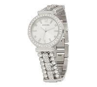 GUESS Montre à affichage analogique 'Gala' argent / transparent / blanc, Taille One Size