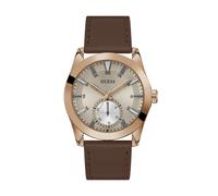 GUESS Montre à affichage analogique 'Greyson' marron / or, Taille One Size