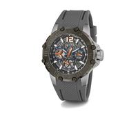 GUESS Montre à affichage analogique gris / orange / blanc, Taille One Size