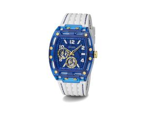 GUESS Montre à affichage analogique 'GT Phoenix' bleu / or / blanc, Taille One Size