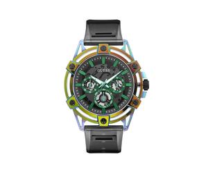 GUESS Montre à affichage analogique 'King' bleu clair / pomme / homard / noir, Taille One Size