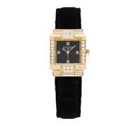 Guess Montre pour Femme Taylor Noire 21 mm avec Bracelet en Cuir et Protection Contre l'eau 3 Bars - GW0923L2