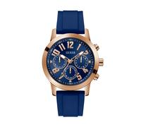 GUESS Montre à affichage analogique 'PARKER' bleu foncé / or, Taille One Size