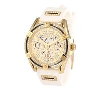 GUESS Montre à affichage analogique 'Queen' or / blanc cassé, Taille One Size