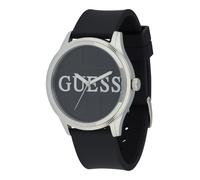 GUESS Montre à affichage analogique 'REPUTATION' bleu clair / noir / argent, Taille One Size