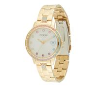 GUESS Montre à affichage analogique 'THREE OF HEARTS' bleu clair / or / rose / blanc, Taille One Size