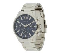 GUESS Montre à affichage analogique 'Walker' bleu marine / argent, Taille One Size