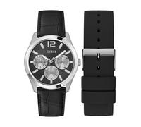 GUESS Montre à affichage analogique 'Zen' noir / argent, Taille One Size