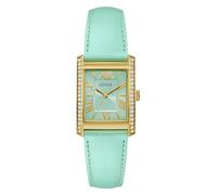 Guess Montre analogique en Cuir Bleu, Vert, One, Bonnie
