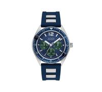 Guess - Montre Analogique en Silicone Bleu Quartz - Homme - Accessoires - Bleu - Taille: ONE Size