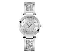 Montre Guess W1288L1 - AURORA Boîtier acier brillant cadran argenté avec cristaux bracelet acier brillant pailleté G-Link Femme Gris