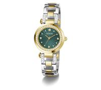 Guess Montre à affichage analogique Ginger – Or/Vert foncé/Argent – Taille One Size