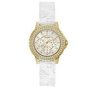 GUESS Montre de Sport Multifonction 36 mm pour Femme, Blanc/doré, Taille Unique, Sangle