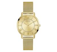 GUESS Montre Homme Quartz Analogique Bracelet Maille GW0832G1, Doré/Champagne, Classique
